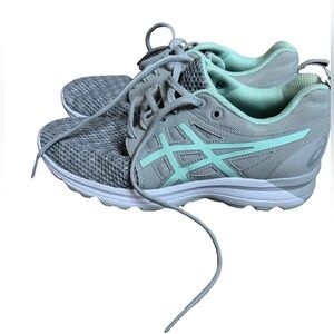 ASICS Women's Athletic Shoes in Gray and Mint